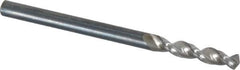 Walter-Titex - 0.1378" 130° Parabolic Flute Vanadium High Speed Steel Screw Machine Drill Bit - Bright Finish, Right Hand Cut, 25/32" Flute Length, 2-1/16" OAL, Split Point, Straight Shank - Exact Tool & Supply