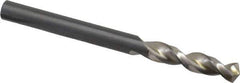 Walter-Titex - 0.2008" 130° Parabolic Flute Vanadium High Speed Steel Screw Machine Drill Bit - Bright Finish, Right Hand Cut, 1-1/32" Flute Length, 2-7/16" OAL, Split Point, Straight Shank - Exact Tool & Supply
