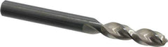 Walter-Titex - 0.2835" 130° Parabolic Flute Vanadium High Speed Steel Screw Machine Drill Bit - Bright Finish, Right Hand Cut, 34mm Flute Length, 2-29/32" OAL, Split Point, Straight Shank - Exact Tool & Supply