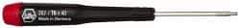 Wiha - T6 Torx Driver - 1-9/16" Blade Length, 4-3/4" OAL, Tapered Handle - Exact Tool & Supply