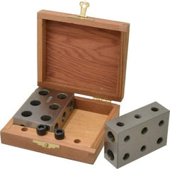 SPI - 0.0001 Squareness Per Inch, Hardened Steel, 1-2-3 Block Setup Block - 0.0002 Inch Overall Tolerance, 5/16 - 18 Inch Tapped Hole Size, 55-60 Rc Hardness, Sold As Matched Pair - Exact Tool & Supply