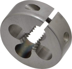 OSG - M8x1.25 Metric Coarse Thread, High Speed Steel Round Die - 9mm Thick, Right Hand Thread, Series 135, Adjustable - Exact Tool & Supply