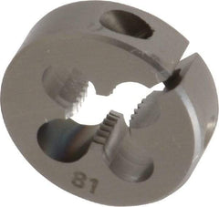 OSG - 1/4-28 UNF Thread, 13/16" Outside Diam High Speed Steel Round Die - 1/4" Thick, Right Hand Thread, Adjustable - Exact Tool & Supply