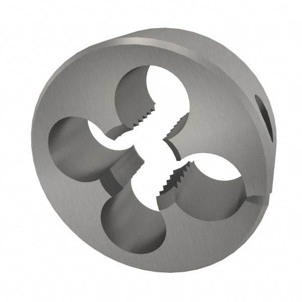 OSG - 5/16-18 UNC Thread, 1" Outside Diam High Speed Steel Round Die - 3/8" Thick, Right Hand Thread, Adjustable - Exact Tool & Supply