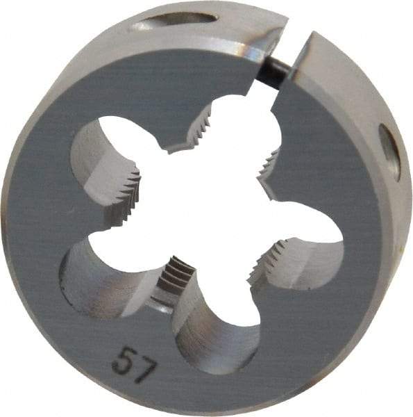 OSG - 7/16-20 UNF Thread, 1" Outside Diam High Speed Steel Round Die - 3/8" Thick, Right Hand Thread, Adjustable - Exact Tool & Supply