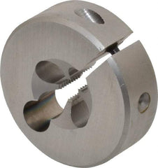 OSG - 1/4-28 UNF Thread, 1-1/2" Outside Diam High Speed Steel Round Die - 1/2" Thick, Right Hand Thread, Adjustable - Exact Tool & Supply