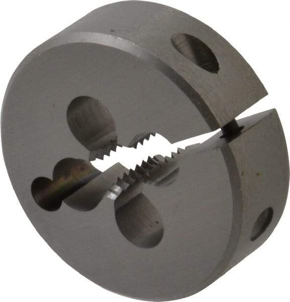 OSG - 5/16-18 UNC Thread, 1-1/2" Outside Diam High Speed Steel Round Die - 1/2" Thick, Right Hand Thread, Adjustable - Exact Tool & Supply