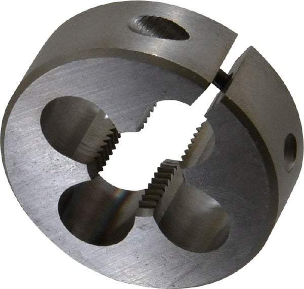 OSG - 1/2-20 UNF Thread, 1-1/2" Outside Diam High Speed Steel Round Die - 1/2" Thick, Right Hand Thread, Adjustable - Exact Tool & Supply