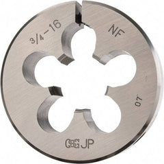 OSG - 3/4-16 UNF Thread, 2" Outside Diam High Speed Steel Round Die - 5/8" Thick, Right Hand Thread, Adjustable - Exact Tool & Supply