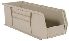 Akro-Mils - 60 Lb. Load Capacity, 14-3/4" Deep, Gray Polymer Hopper Stacking Bin - 7" High x 8-1/4" Wide x 14-3/4" Long - Exact Tool & Supply