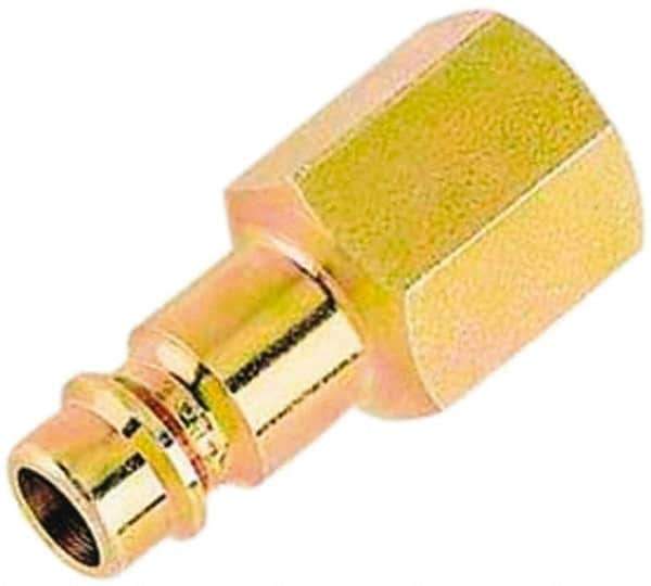 Prevost - 3/8 Female NPT European High Flow Pneumatic Hose Plug - Zinc-Plated Nitrited Steel, 7.2mm Body Diam - Exact Tool & Supply