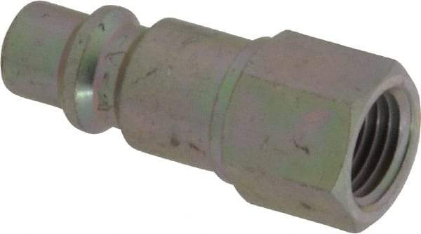 Prevost - 1/4 Female NPT Industrial Pneumatic Hose Connector - Zinc-Plated Nitrited Steel, 3/8" Body Diam - Exact Tool & Supply