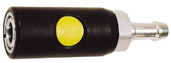 Prevost - Hose Barb ARO Pneumatic Hose Safety Coupler - Composite, 1/4" Body Diam, 1/4" Hose ID - Exact Tool & Supply