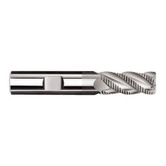 SGS - 10mm Diam, 22mm LOC, 3 Flute Solid Carbide 1.5mm Corner Radius Roughing End Mill - TiCN Finish, 72mm OAL, 10mm Shank Diam, Single End, Centercutting, 40° Helix - Exact Tool & Supply