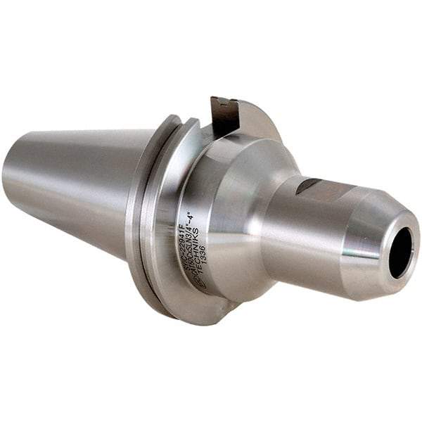 Techniks - CAT50 Taper Shank 1-1/2 Hole End Mill Holder & Adapter - 2-1/2" Nose Diam, 4.6" Projection - Exact Tool & Supply