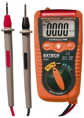 Extech - DM220, CAT IV, 600 VAC/VDC, Digital Auto Ranging Multimeter - 40 mOhm, Measures Voltage, Current, Frequency, Resistance - Exact Tool & Supply