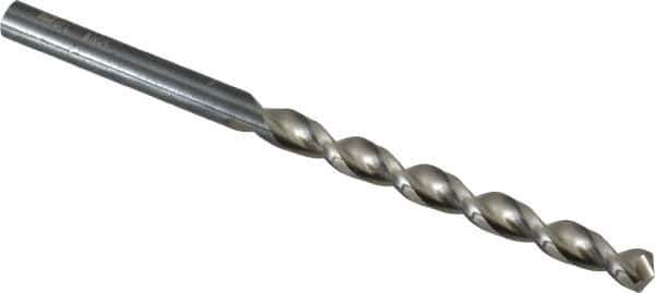 Walter-Titex - #4 130° High Speed Steel Jobber Drill - Oxide Finish, Right Hand Cut, Parabolic Flute, Straight Shank, 3-21/32" OAL, Standard Point - Exact Tool & Supply
