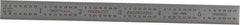 PEC Tools - 6" Long, 1/64, 1/32" and 0.5, 1mm Graduation, Flexible Steel Rule - English/Metric Graduation Style, 1/2" Wide, Silver, Satin Chrome Finish - Exact Tool & Supply