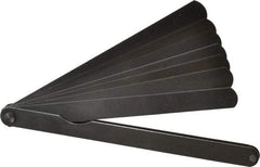 PEC Tools - 9 Piece, 0.0015 to 0.015" Thick, Parallel Feeler Gage Set - 6" Leaf Length, 1/2" Wide, Tempered Steel - Exact Tool & Supply