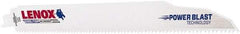 Lenox - 12" Long x 7/8" Thick, Bi-Metal Reciprocating Saw Blade - Straight Profile, 6 TPI, Toothed Edge, Universal Shank - Exact Tool & Supply