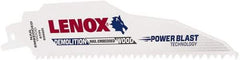 Lenox - 6" Long x 7/8" Thick, Bi-Metal Reciprocating Saw Blade - Straight Profile, 6 TPI, Toothed Edge, Universal Shank - Exact Tool & Supply