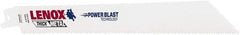 Lenox - 9" Long x 3/4" Thick, Bi-Metal Reciprocating Saw Blade - Straight Profile, 14 TPI, Toothed Edge, Universal Shank - Exact Tool & Supply