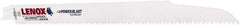 Lenox - 12" Long x 3/4" Thick, Bi-Metal Reciprocating Saw Blade - Tapered Profile, 6 TPI, Toothed Edge, Universal Shank - Exact Tool & Supply