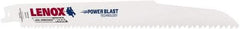 Lenox - 9" Long x 3/4" Thick, Bi-Metal Reciprocating Saw Blade - Tapered Profile, 6 TPI, Toothed Edge, Universal Shank - Exact Tool & Supply