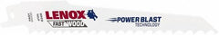 Lenox - 6" Long x 3/4" Thick, Bi-Metal Reciprocating Saw Blade - Tapered Profile, 4 TPI, Toothed Edge, Universal Shank - Exact Tool & Supply