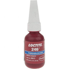 Loctite - 10 mL Bottle, Blue, Medium Strength Liquid Threadlocker - Series 246 - Exact Tool & Supply