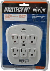Tripp-Lite - 6 Outlets, 120 Volts, 15 Amps, Power Outlet Strip - Direct Plug-in Mount, 5-15P NEMA Configuration, 4.8" Strip, UL1449 3rd Edition - Exact Tool & Supply