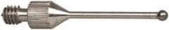 SPI - #4-48, 0.2810" Ball Diam, Chrome Alloy Steel Ball Contact Point - 0.281" Contact Point Length, Use with Dial Indicators - Exact Tool & Supply