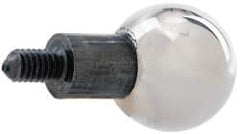 SPI - #4-48, 0.3430" Ball Diam, Chrome Alloy Steel Ball Contact Point - 0.343" Contact Point Length, Use with Dial Indicators - Exact Tool & Supply