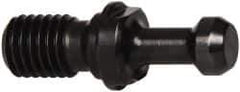 Parlec - C Style, BT30 Taper, M12x1.75 Thread, 45° Angle Radius, Standard Retention Knob - 1.7" OAL, 0.43" Knob Diam, 0.19" Flange Thickness, 0.908" from Knob to Flange, 0.49" Pilot Diam - Exact Tool & Supply