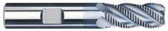 SGS - 1" Diam, Coarse Pitch, 1-3/4" LOC, 6 Flute Solid Carbide 0.06" Corner Radius Roughing End Mill - TiCN Finish, 4" OAL, 1" Shank Diam, Single End, Centercutting, 40° Helix - Exact Tool & Supply