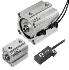 Norgren - 1/2" Stroke x 3/4" Bore Double Acting Air Cylinder - 10-32 Port, 10-32 Rod Thread, 145 Max psi, 23 to 176°F - Exact Tool & Supply