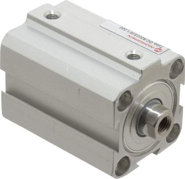 Norgren - 1" Stroke x 1" Bore Double Acting Air Cylinder - 10-32 Port, 1/4-28 Rod Thread, 145 Max psi, 23 to 176°F - Exact Tool & Supply