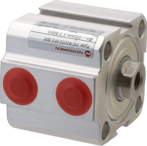 Norgren - 1/2" Stroke x 1-1/4" Bore Double Acting Air Cylinder - 1/8 Port, 5/16-24 Rod Thread, 145 Max psi, 23 to 176°F - Exact Tool & Supply