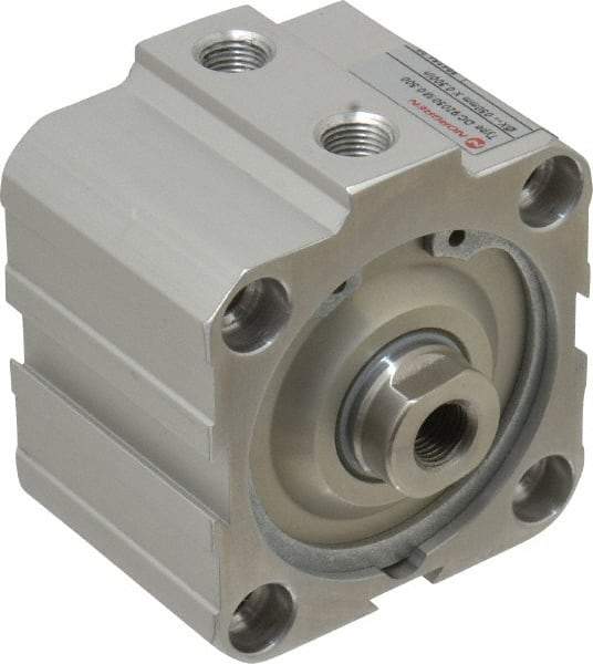 Norgren - 1/2" Stroke x 2" Bore Double Acting Air Cylinder - 1/8 Port, 3/8-24 Rod Thread, 145 Max psi, 23 to 176°F - Exact Tool & Supply