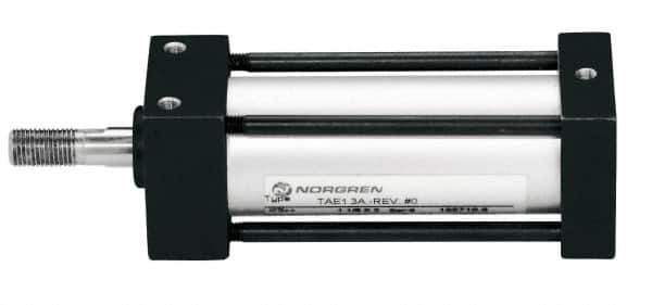 Norgren - 2" Stroke x 1-1/8" Bore Single Acting Air Cylinder - 1/8 Port, 5/16-18 Rod Thread, 150 Max psi, -20 to 200°F - Exact Tool & Supply