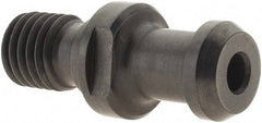 Parlec - CAT40 Taper, 5/8-11 Thread, 75° Angle Radius, Standard Retention Knob - 2.13" OAL, 3/4" Knob Diam, 1.142" from Knob to Flange, 0.276" Coolant Hole, Through Coolant - Exact Tool & Supply