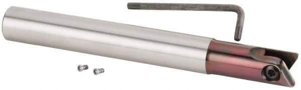 Kennametal - 1" Cutting Diam, 1" Shank Diam, 1" Max Depth of Cut, Straight Shank Indexable Copy End Mill - 1 Insert, KDMT 1000.. Insert, KDMT Toolholder - Exact Tool & Supply