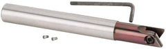 Kennametal - 1" Cutting Diam, 1" Shank Diam, 1" Max Depth of Cut, Straight Shank Indexable Copy End Mill - 1 Insert, KDMT 1000.. Insert, KDMT Toolholder - Exact Tool & Supply