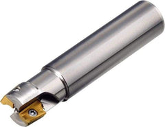 Sumitomo - 25mm Cut Diam, 25mm Shank Diam, 170mm OAL, Indexable Square Shoulder End Mill - AX.T 12350 Inserts, Cylindrical Shank, 90° Lead Angle, Through Coolant, Series WaveMill - Exact Tool & Supply