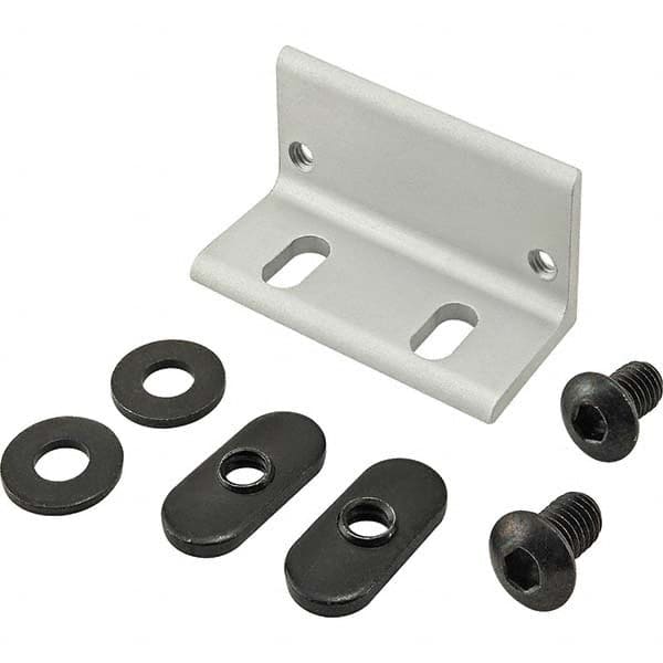 80/20 Inc. - 2" Wide x 1" High x 1" Long Open Shelving Door Catch Bracket - Exact Tool & Supply