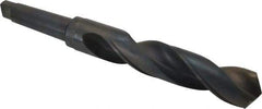 Interstate - 2-13/32", 5MT 118° Point High Speed Steel Taper Shank Drill Bit - Oxide Finish, 11-1/8" Flute Length, 18-1/2" OAL, Spiral Flute - Exact Tool & Supply