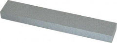 Made in USA - 220 Grit Aluminum Oxide Rectangular Polishing Stone - Very Fine Grade, 1" Wide x 6" Long x 1/2" Thick - Exact Tool & Supply