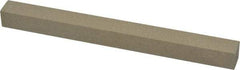 Made in USA - 320 Grit Aluminum Oxide Square Polishing Stone - Extra Fine Grade, 1/2" Wide x 6" Long x 1/2" Thick - Exact Tool & Supply