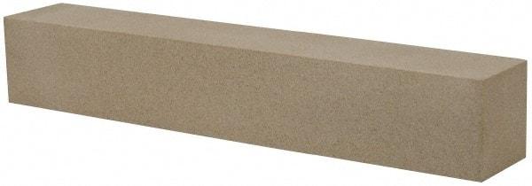 Made in USA - 320 Grit Aluminum Oxide Square Polishing Stone - Extra Fine Grade, 1" Wide x 6" Long x 1" Thick - Exact Tool & Supply
