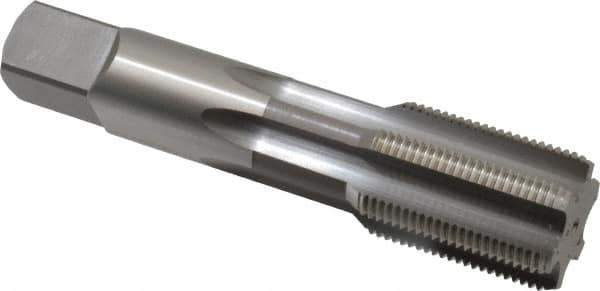 OSG - 1-3/8 - 12 UNF 3B 6 Flute Bright Finish High Speed Steel Straight Flute Standard Hand Tap - Bottoming, Right Hand Thread, 6-1/16" OAL, 3" Thread Length, H4 Limit, Oversize - Exact Tool & Supply